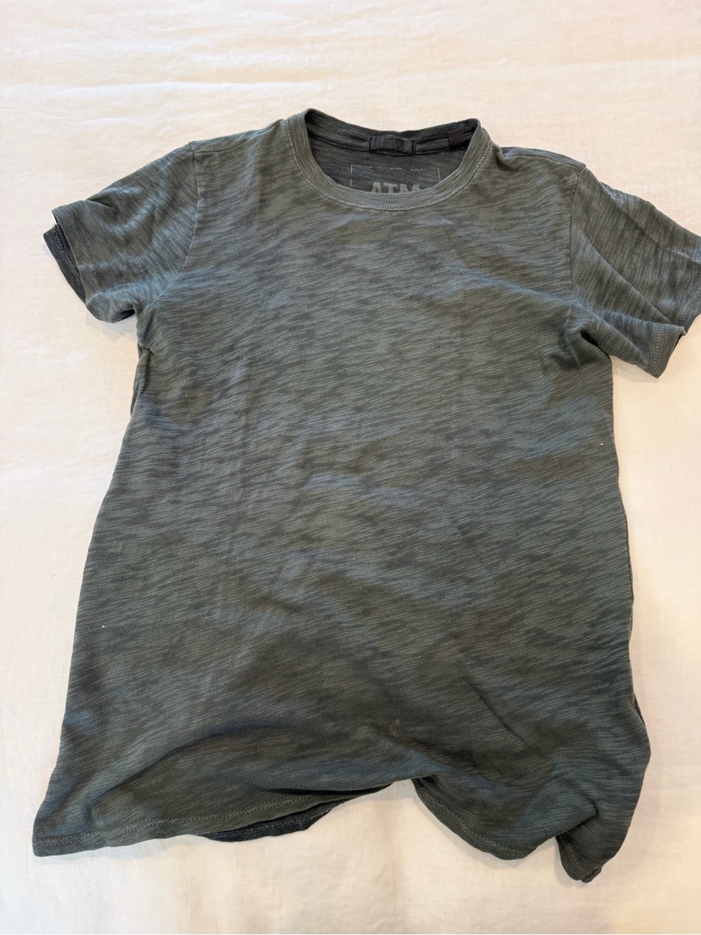 ATM Anthony Thomas Melillo Short Sleeve Crewneck Tee in Heather Olive